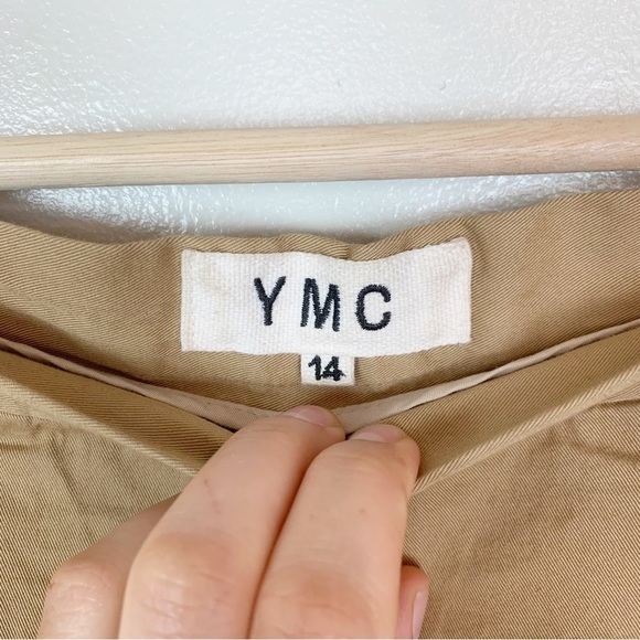 YMC You Must Create 100% Cotton Wide Leg Culottes Tan Khaki US 10 - Picture 9 of 15